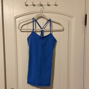 Blue Lululemon Power Y Tank
